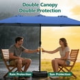 thumbnail image 6 of HAIMULI 15FT Outdoor Patio Umbrella with Base Included, Double Sided Pool Umbrellas with Fade Resistant Canopy, Large Table Umbrella for Deck, Market, Backyard, 6 of 8