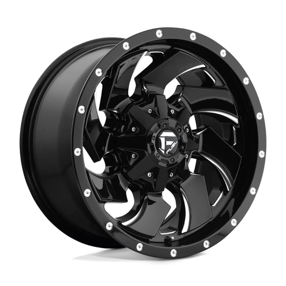 D574 CLEAVER 20x10, Bolt Pattern: 6x135/5.5, Offset: -18, GLOSS BLACK MILLED, set of 1