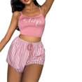 thumbnail image 1 of B91xZ Ensemble de Pyjama pour Femmes, Ensemble de Pyjama à Boutons, Vêtement de Nuit, Rouge Melon D\'eau L, 1 of 5
