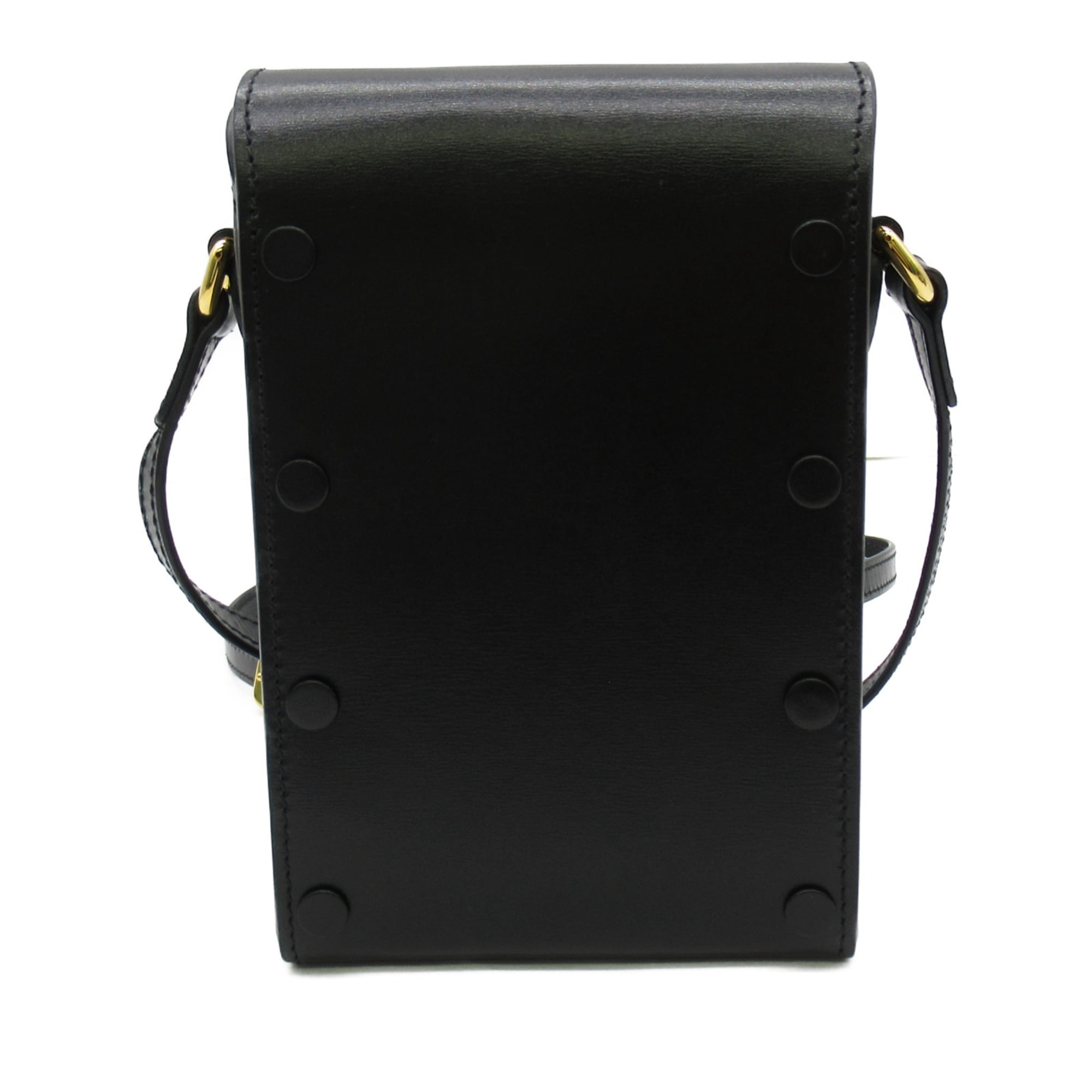 Pre-Owned GUCCI Horsebit 1955 Mini Shoulder Bag Black leather  