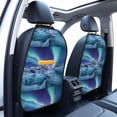 thumbnail image 3 of Naloa Night At Lake Aurora 1 2Pcs Anti-Kick Back Seat Cover Kick Mat, Car Seat Protector with 3 Storage Pockets, 3 of 8