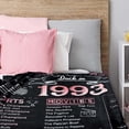 thumbnail image 3 of 30th Birthday Gifts for Women Men Blanket 1993 30th Birthday Anniversary wedding Decorations Turning 30 Year Old Bday Gift Idea for Wife Husband Girlfriend Boyfriend Back in 1993 Blanket 60Lx50W Inch, 3 of 6