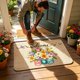 thumbnail image 1 of Welcome Doormat Collection Front Door Mats For Indoor/Outdoor Spring Summer Fall Patriotic Floral Entryway Rug Decor, 1 of 7