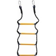 thumbnail image 1 of HUGFEGWE Boat Rope Ladder,Heavy Duty Polyester Line Marine Climbing Rope for Inflatable Boat,Pontoon Boat,Kayak,Canoeing,Motorboat(4 Steps/5 Steps) (4 Steps) CJB91-89476, 1 of 7