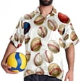 thumbnail image 4 of Baseball Men's Casual Hawaiian Shirt Printed Button Down Short Sleeve Summer Beach Shirts Unisex, 4 of 6