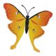 thumbnail image 3 of Juego de 12 pegatinas de pared con diseño artístico de mariposas de simulación 3D para decoración del hogar (amarillas), 3 of 4
