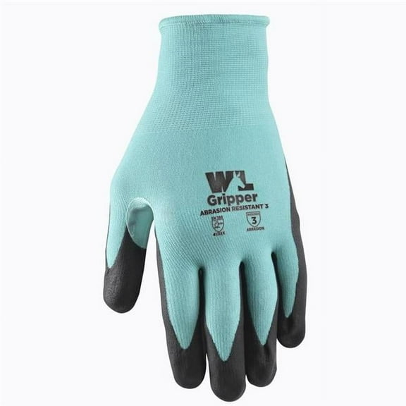 Wells Lamont 6081359 Womens Indoor & Outdoor Gripper Grip Gloves, Teal - Small - 1 Pair
