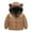 Khaki, variant on Hvobtty Kids Coat, Puffer Jacket Kids, Toddler Kids Boys Girls Winter Fleece Padded Jacket Hooded Zip Jacket Coat Khaki 3 Years