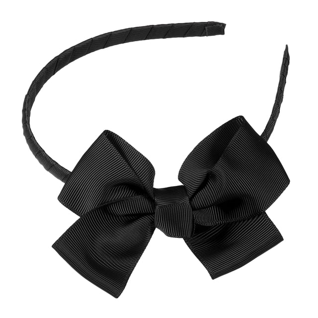 Diademas con lazo, diadema con lazo, moda antideslizante, negro de 0,35 pulgadas de ancho, diadema con lazo, para niñas y mujeres