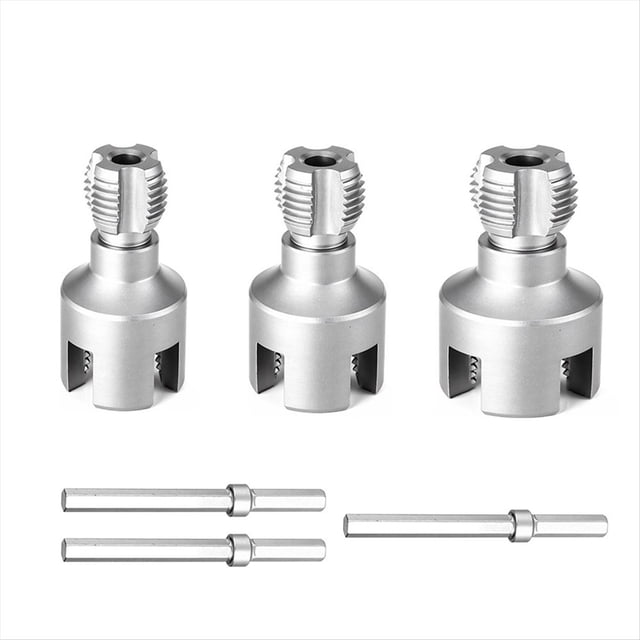 Herramienta para Cortar Roscas de Tubos, Herramienta Integrada para Roscar Tubos Internos y Externos, Taladro Eléctrico para Kit de Roscado de Tubos de PVC.