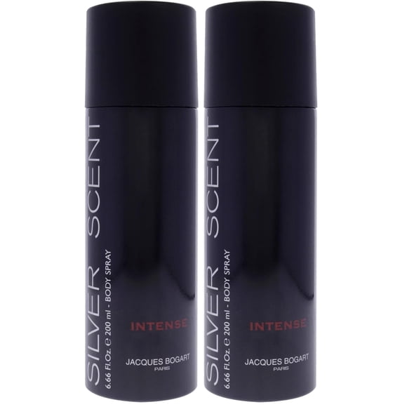 Body Spray Jacques Bogart Silver Scent Intense 200 ml x2