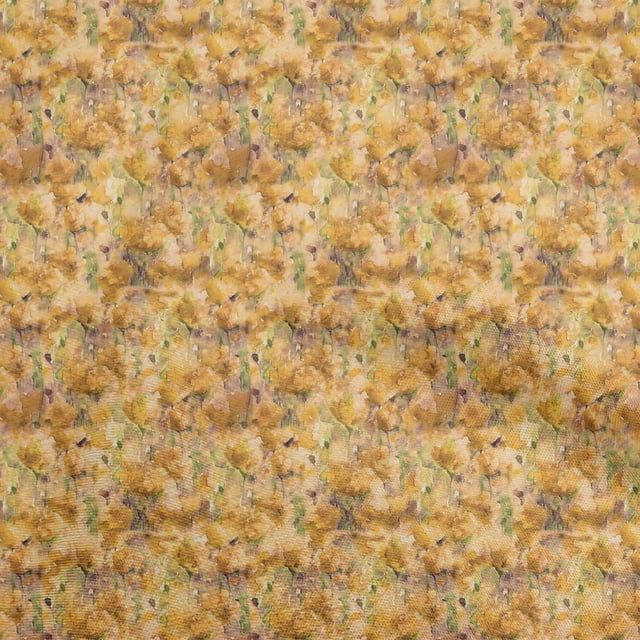 oneOone Cotton Poplin Twill Yellow Fabric Abstract Floral Craft Projects Decor Fabric Printed By The Yard 56 Inch Wide-2rb