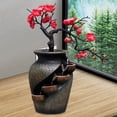 thumbnail image 3 of Fuente de agua para interiores, diseño de jarrón de Fengshui con agua corriente para decoración de escritorio para habitación del hogar Zulema Fuente de mesa, 3 of 8
