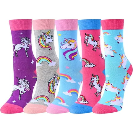 

Zmart Girls Socks Unicorn Socks Girls Cute Kids Socks 5 Pack Funny Socks For Teens Unicorn Gifts For Girls