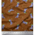 thumbnail image 1 of Soimoi polyester Crepe Fabric Floral,Envelope & Fox Kids Printed Craft Fabric by the Yard 52 Inch Wide, 1 of 3