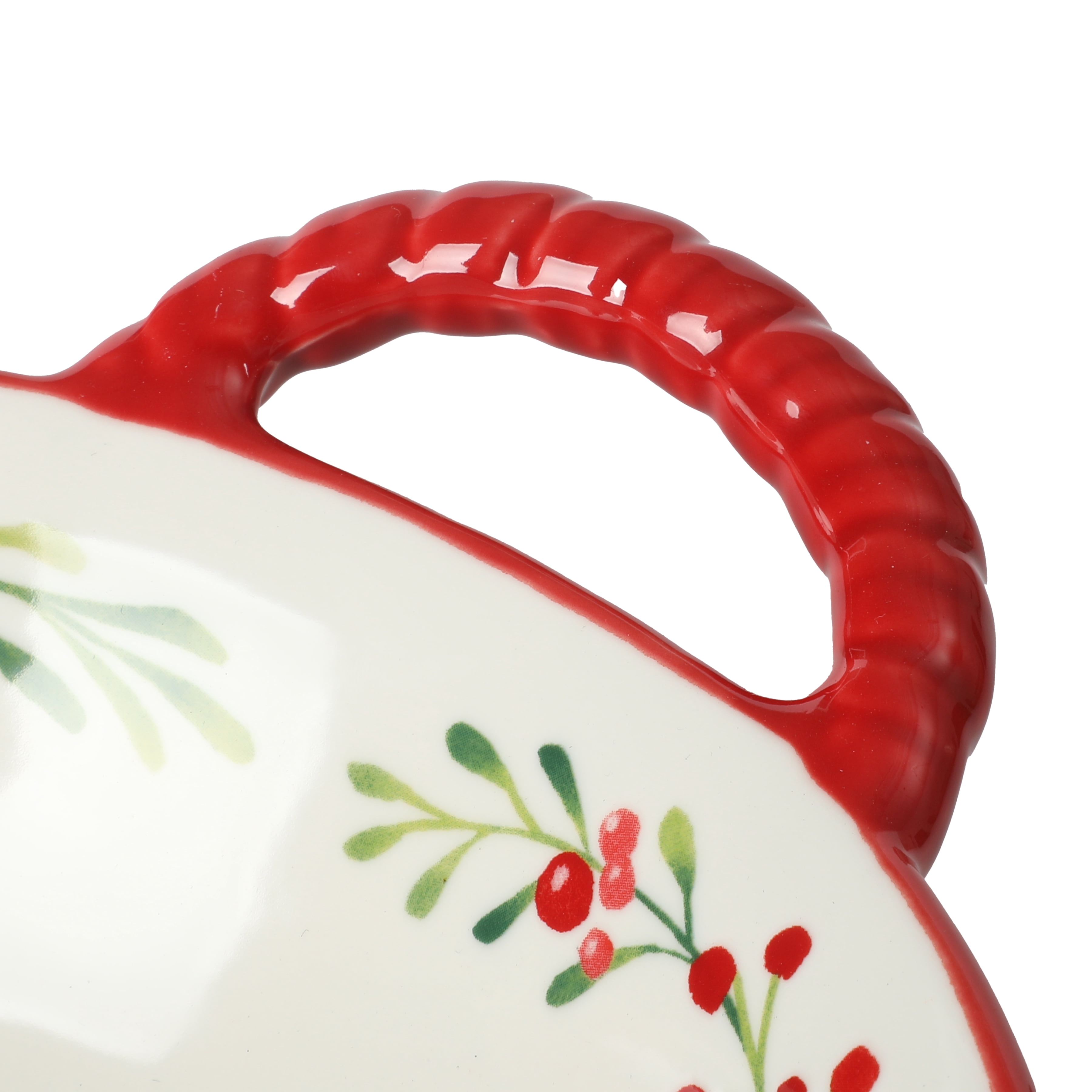 The Pioneer Woman Merry Meadow Red 10.2-inch Stoneware Serving Bowl with Handles