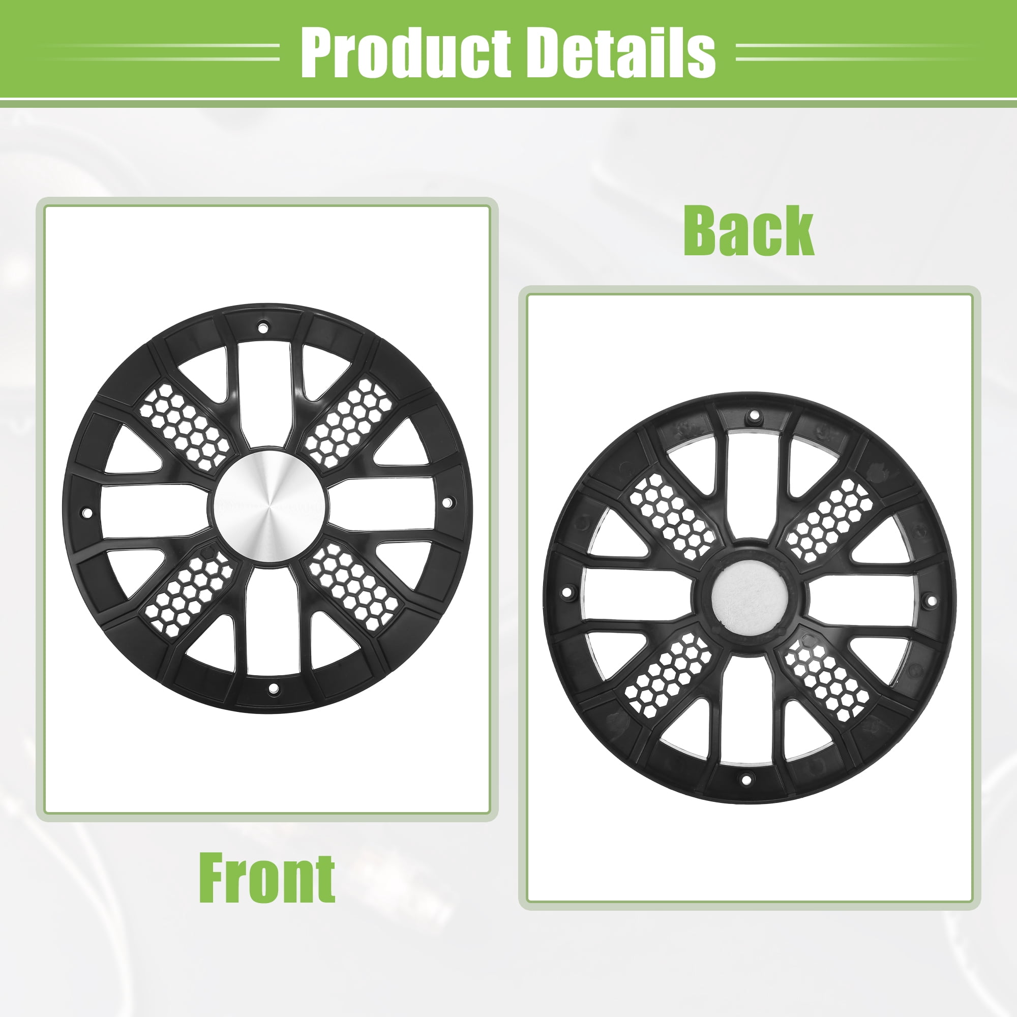 Unique Bargains Universal Car Speaker Grills Cover with Mounting Screws ABS 8"