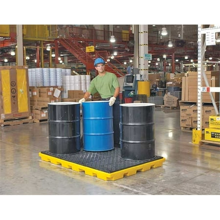 Spill Deck, 66 gal Spill Capacity, 6 Drums, 9,000 lb Load Capacity, Polyethylene