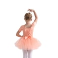 thumbnail image 2 of LYMAYTER Girls Ballet Leotards Summer Short Sleeve Sparkly Tutu Skirt Dance for Costume 3-11Y, 2 of 8