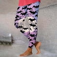 thumbnail image 6 of Yeaiivve Halloween Gift for Women Bat Printed Leggings Butt Lift Tummy Control Workout Legging Elastic High Waist Yoga Pants XL, 6 of 6