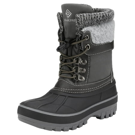 

DREAM PAIRS Toddlers Kids Boys Girls Winter Snow Boots Waterproof Outdoor Shoes KMONTE-1 BLACK/GREY Size 3