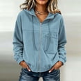 thumbnail image 2 of NominalSnug Corduroy Jackets for Women Full Zip up Hoodies Drawstring Hooded Outwear with Pockets Fall Clothes, 2 of 8