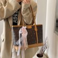 thumbnail image 3 of Bolso de mano con estampado retro de moda en contraste de color para mujer, nuevo bolso de hombro de gran capacidad para ir al trabajo y al ocio, 2025, 3 of 5