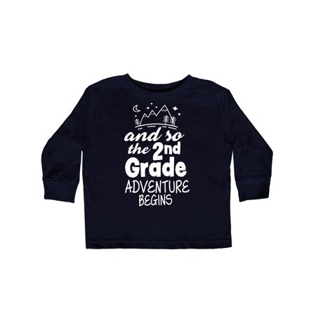 

Inktastic The 2nd Grade Adventure Begins Gift Toddler Boy or Toddler Girl Long Sleeve T-Shirt