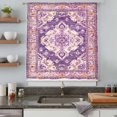 thumbnail image 5 of Purple Orange Boho Sheer Curtains 84 Inches Long, Ethnic Geometric Middle Century Art Light Filering Curtains, Breathable Simi Curtain Privacy Drapes for Living Room Bedroom Window Treatment, 5 of 9