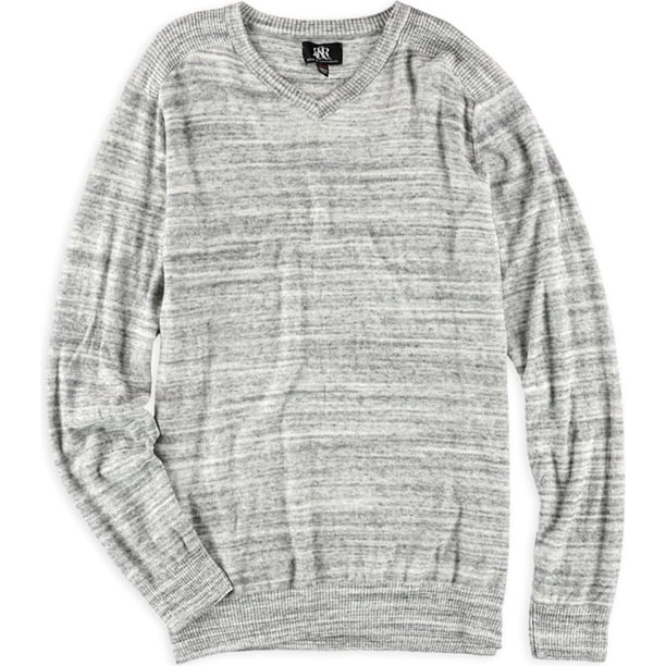 Rock & Republic Suéter de punto Marled para hombre, gris, 3XLT