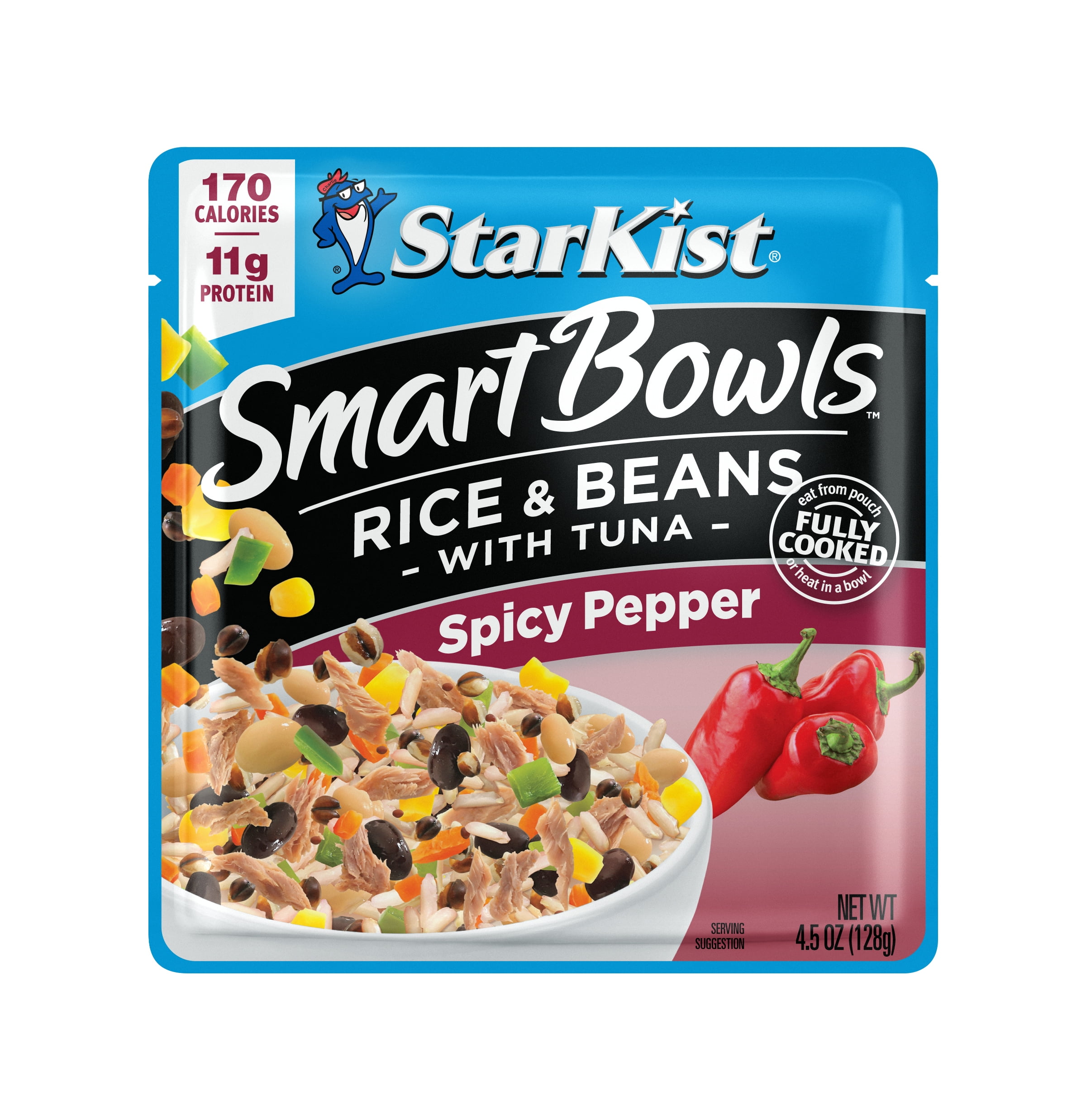 StarKist Smart Bowls Tuna Rice & Beans Spicy Pepper, 4.5 oz Pouch