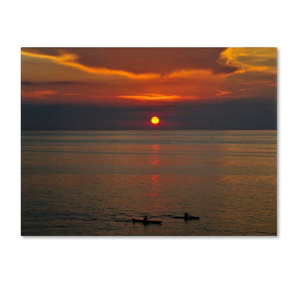 Trademark Fine Art "Sunset Paddle" Canvas Art by Kurt Shaffer