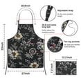 thumbnail image 3 of Dark Pioneer Flower Pattern Apron-Garden Aprons for Women with Pockets-Cotton Linen Waterproof Kitchen Cooking Gardening Aprons Adjustable for Kitchen,Cooking,BBQ and Salon 33x27 Inch, 3 of 7
