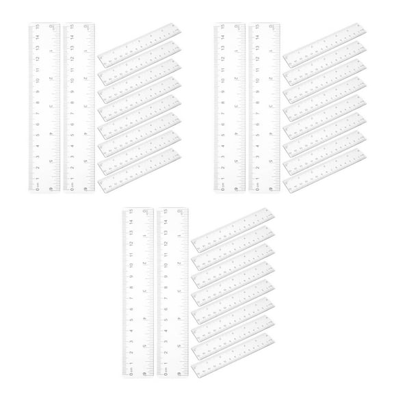 Masteelf 30 pcs  Small Ruler Short Ruler Bulk For Classroom Scale Ruler Small Ruler For Journaling Plastic Rulers Bulk Plastic Students Ruler Students Ruler Transparent Ruler