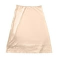thumbnail image 4 of MGDXOX Women's Half Slip with Lace Trim Solid Seamless Smoothing Underskirt Mid-Length Under Dresses Above Knee Skirt Beige L, 4 of 5