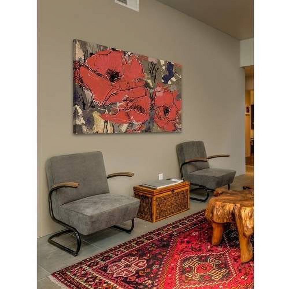 Sketch Cadmium Red Painting Print on Wrapped Canvas