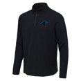 thumbnail image 2 of Men's Antigua  Heather Black Carolina Panthers Sync Tri-Blend Quarter-Zip Pullover, 2 of 3