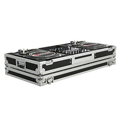 - odyssey fzbm12w flight zone ata dj coffin with wheels for a 12 mixer and two turntables in battle position