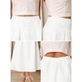 thumbnail image 5 of DARING DIVA Womne's Floral Jacquard Midi Skirt with Design Small White, 5 of 6