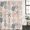 Beige Coral Pink, variant on Letter W Waterproof Shower Curtain, 48"x72" Washable Polyester Fabric Shower Curtains for Bathroom, Monogram Words Decorative Bathtub Curtain Sets with Hooks