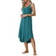 thumbnail image 4 of Vestido de pijama de lounge para mujeres INSPIRE CHIC, ropa de dormir, camisón con tirantes de espagueti, noche de M, verde pavo real, 4 of 5