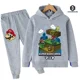 thumbnail image 1 of Ropa de Super Mario para niños, sudadera informal, chándal para niños, traje deportivo para niños, Sudadera con capucha y pantalones, traje de 2 piezas, 1 of 1