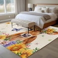 thumbnail image 5 of Area Rug 60×96in, Vintage Farm Cow Sunflowers Floor Carpet Living Room Rug, Country Floral Art Non-Slip Welcome Mat Indoor Rugs for Bedroom Dining Room, 5 of 9
