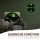 thumbnail image 5 of Reloj de pared luminoso Toorise, sin marco, con luz nocturna, de madera de 12 pulgadas, que brilla en la oscuridad, silencioso, con números y manecillas luminosas, funciona con pilas., 5 of 8