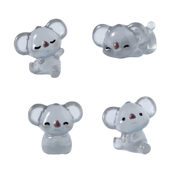 Miniature Night Lights Koala Garden Statue Fairys Garden Accessories Garden Koala Decors Art for Yard Home Decors