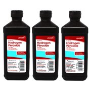 Leader Hydrogen Peroxide 3% Topical Solution, First Aid Antiseptic, 16 FL OZ - 3 Pack