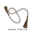 thumbnail image 3 of Bfogop Wood Bead Garland with Tassels Farmhouse Rustic Country Decorative Beads Home Decor, Natural Color, 40inch, Boho, Farmhouse Beads Wall Hanging Decor, 3 of 6