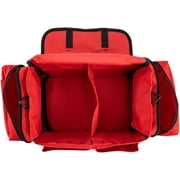 LINE2design First Aid Bag - Medical Supplies Trauma First Responder Bag - Red - 1 Pack