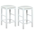 thumbnail image 4 of Riverbay Furniture Five Piece Wood Faux Marble Tavern Set in White, 4 of 6