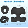thumbnail image 2 of Breast Pillow for Massage, Massage Bolster Face Down Pillow for Sleeping Washable Soft Head Cushion and Chest Cushion for SPA Home (Dark Gray), 2 of 7